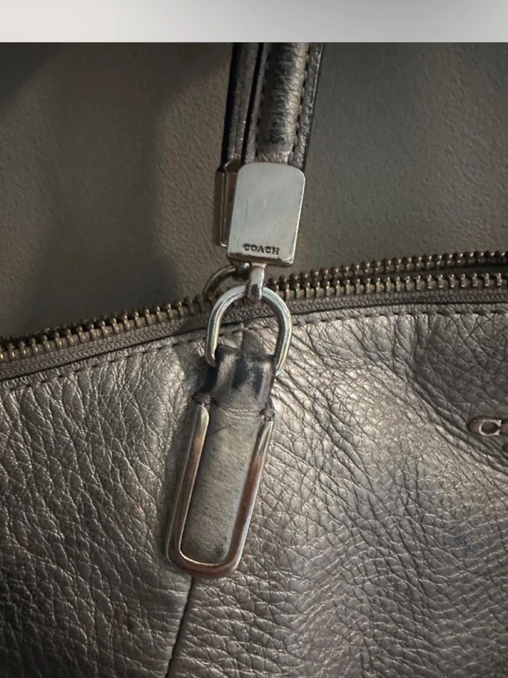Coach vintage Kelsey Metallic Leather Shoulder Tote
